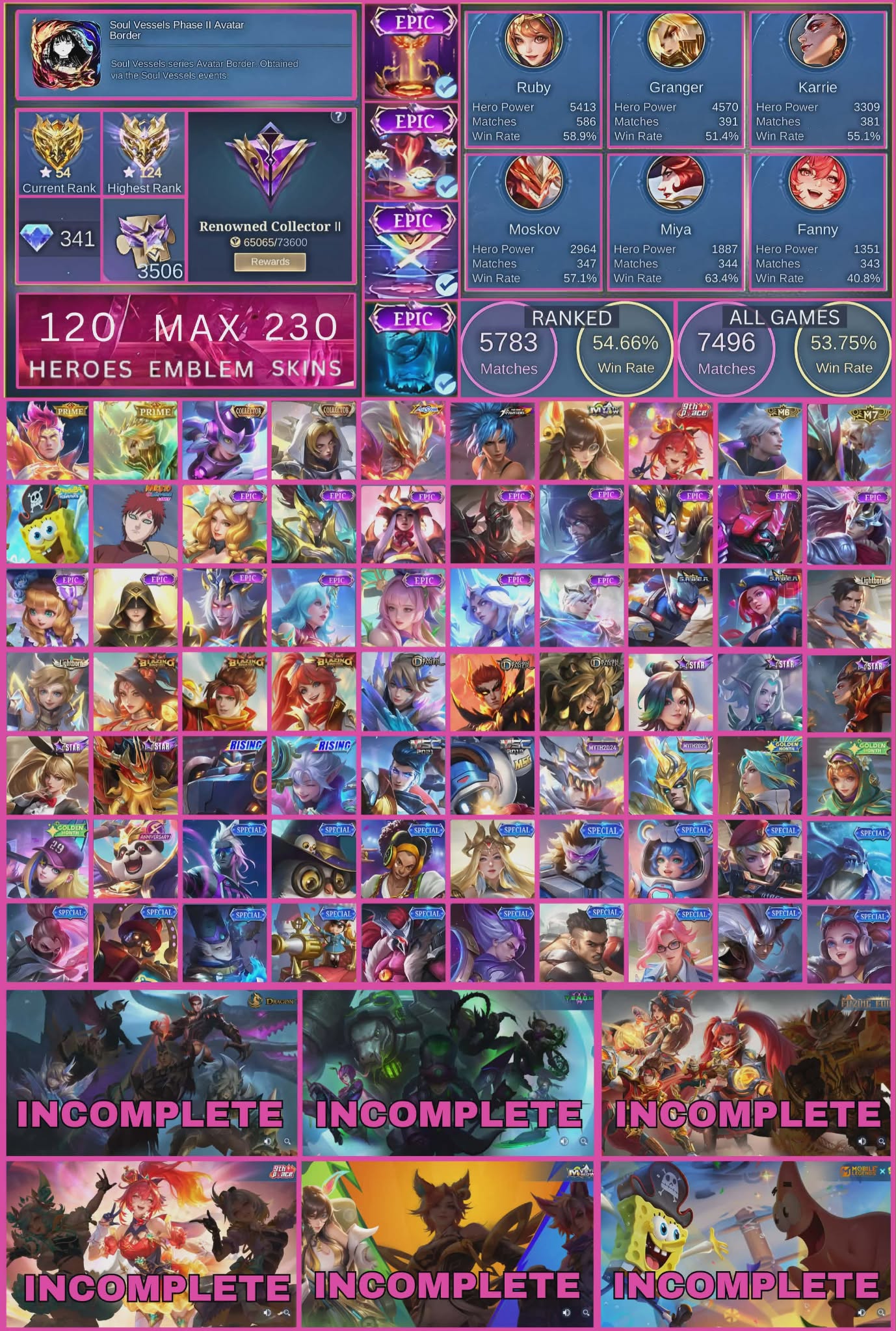 MOBILE LEGENDS CLEAN ACCOUNT