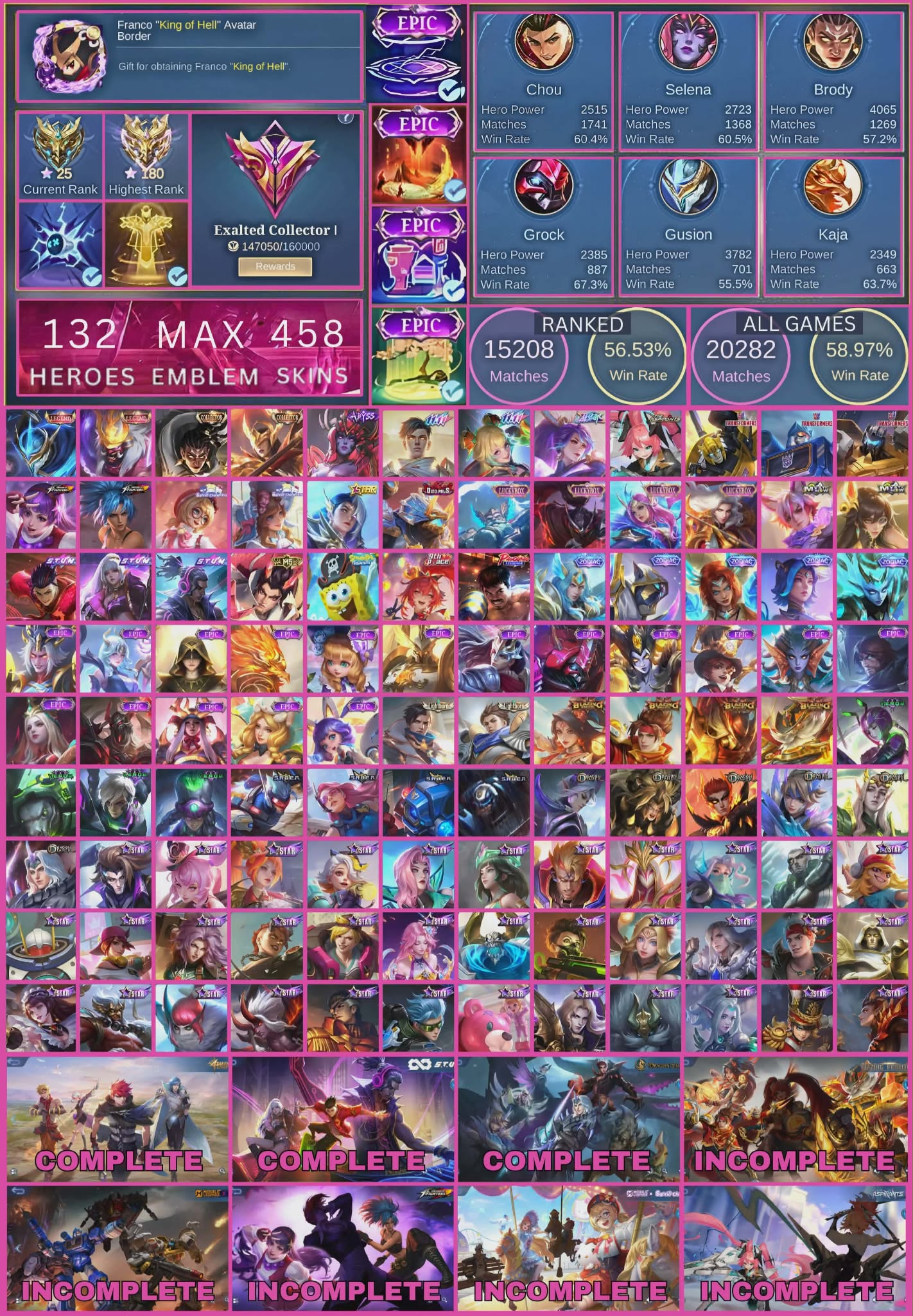 MOBILE LEGENDS CLEAN ACCOUNT